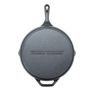 Tigaie din fonta 26 cm, Crucible Cookware, suporturi silicon termorezistent incluse - Img 7