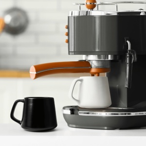 Set 4 Cani de cafea, colectia Luxe, ceramica, gri, 420 ml - Img 5