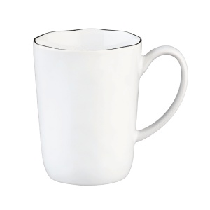 Set 4 Cani din Gresie Ceramica PURE 400ml, Alb Zapada - Img 3