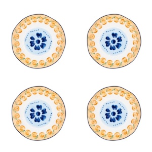 Set 4 Farfurii intinse medii Ø20cm, colectia Napoli Citrus, portelan, multicolor - Img 5