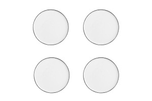 Set 4 Farfurii medii intinse, colectia Pure, gresie ceramica, alb, Ø21,5 cm - Img 1