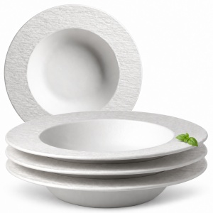 Set 4 Farfurii paste, colectia Oasis, ceramica, alb, 26 cm, 600 ml