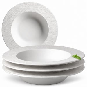Set 4 Farfurii paste, Oasis White, ceramica, 600 ml, 26 cm
