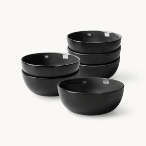 Set 6 Boluri ceramice, Le Papillon, Negru, Ø15cm, 500 ml - Img 9