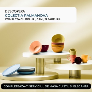Set 6 Boluri ceramice, Palmanova, Magma multicolor, 16x8 cm, 800 ml - Img 6