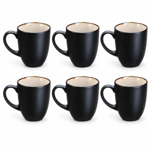 Set 6 Cani de cafea, colectia Iris, interior alb Ivory, ceramica glazurata, 400 ml - Img 8