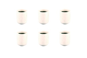 Set 6 Cani de cafea, OXYGEN Verdigris, ceramica glazurata, 300ml, verde/bej - Img 5