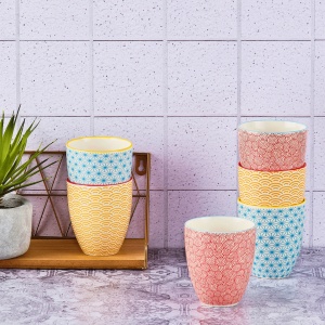 Set 6 Cani de cafea, portelan, 300 ml - colectia Pattern Color - Img 2