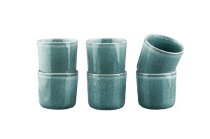 Set 6 Cesti de cafea, MAGMA Cobalt, ceramica glazurata, 200ml, albastru - Img 1
