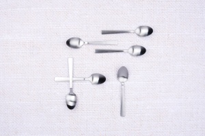 Set 6 lingurițe cafea TELMO, inox durabil, design clasic reinterpretat, argintiu mat - Img 3