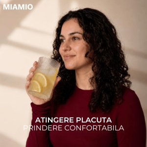 Set 6 Pahare Senita pentru apa si long drink, sticla cu caneluri, H 9 cm, 280 ml - Img 6