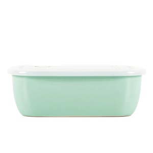 Caserola cu capac ermetic pentru depozitare alimente, Lätt Home, ceramica, verde, dreptunghiular, 1100 ml - Img 3