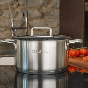 Oala inox cu capac strecurator, Vita Collection, Full Induction 5x, interior gradat - Img 8
