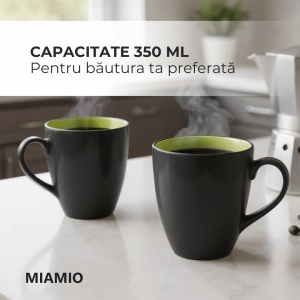 Serviciu de masa pentru 6 persoane, Set complet 30 piese Le Papillon, Cani, Boluri, Farfurii, ceramica, verde - Img 4
