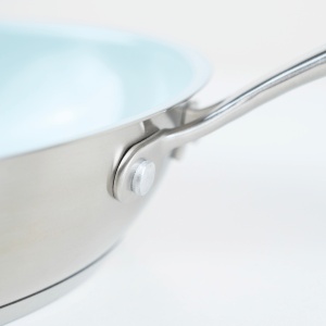 Set 2 Tigai inox cu strat ceramic antiaderent Ø20 + Ø28 cm, Lätt Home Vita, baza Full Induction - Img 7