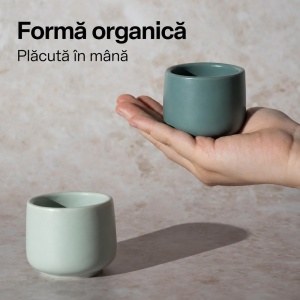 Set 4 Cesti cafea Espresso 80 ml, Nami Pastel Coast, ceramica, fara toarta, multicolor - Img 4
