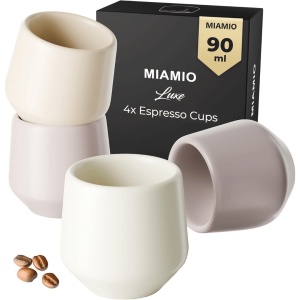 Set 4 Cesti cafea Espresso, colectia Luxe, ceramica, Cream Rose, 90 ml - Img 8