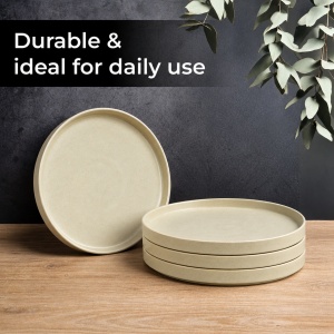 Set 4 Farfurii intinse desert, Sierra Sand, ceramica, 21 cm - Img 6