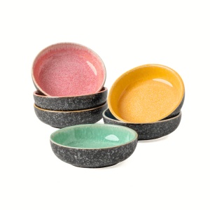 Set 6 Boluri aperitiv, colectia Las Palmitas, ceramica, multicolor, 90 ml - Img 8