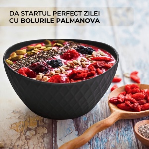 Set 6 Boluri ceramice, Palmanova, Negru, 16x8 cm, 800 ml - Img 3