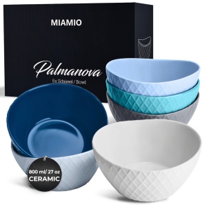 Set 6 Boluri ceramice, Palmanova, Ocean multicolor, 16x8 cm, 800 ml - Img 7