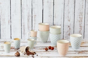 Set 6 Cesti de espresso, PATTERN Pastel, portelan, 90 ml, multicolor - Img 6
