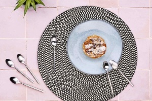 Set 6 lingurițe cafea VIGGO, oțel inoxidabil, design modern tradițional, argintiu mat - Img 2
