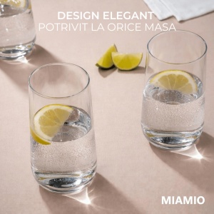 Set 6 Pahare Riva pentru apa si long drink, sticla transparenta, H 15 cm, 460 ml - Img 3