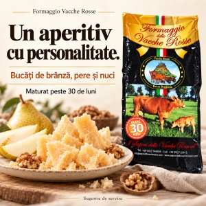 Branza italiana Formaggio Vacche Rosse, Antica Corte, maturata peste 30 luni - Img 7
