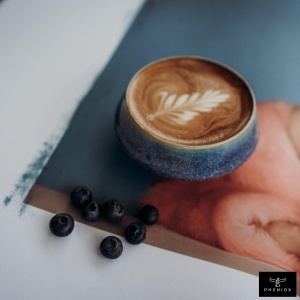 Cesti barista pentru cappuccino, Barista Dark Blue, ceramica stoneware, set 2 x 150 ml - Img 6