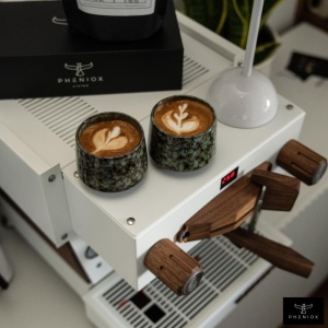 Cesti barista pentru cappuccino, Tibet Green, ceramica stoneware, set 4 x 180 ml - Img 7