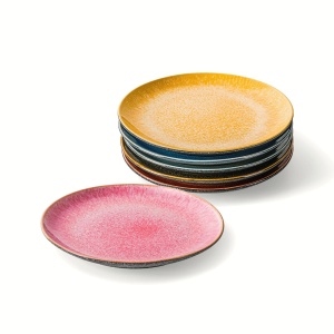 Serviciu de masa 6 persoane, set complet 24 piese, colectia Las Palmitas, 6 x Cani, 6 x Boluri, 6 x Farfurii intinse mari, 6 x Farfurii intinse medii, ceramica, multicolor - Img 3