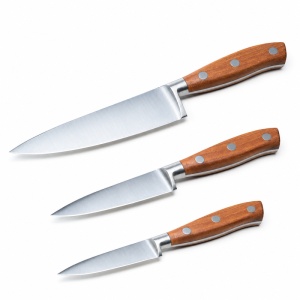Set 3 cutite pentru gatit zilnic Lätt Home Skärpa, lame inox 9, 12 si 20 cm