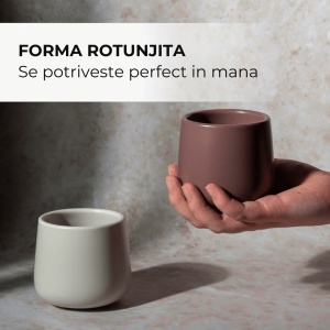 Set 4 Cani cafea 250 ml, Nami Beige Canyon, ceramica, fara toarta, multicolor - Img 5