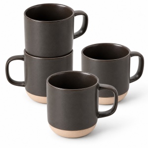 Set 4 Cani de cafea, colectia Sierra Basalt, ceramica, 500 ml, antracit