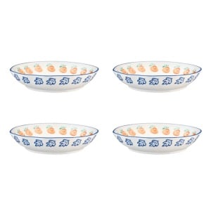 Set 4 Farfurii adanci, NAPOLI Citrus, portelan pictat manual, Ø21,5cm, 90cl - Img 5