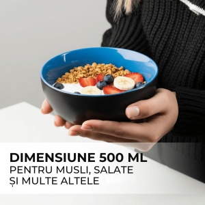 Set 6 Boluri ceramice, Le Papillon, Albastru, Ø15cm, 500 ml - Img 6
