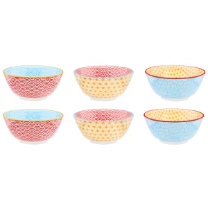 Set 6 Boluri de supa, portelan - colectia Pattern Color - Img 1