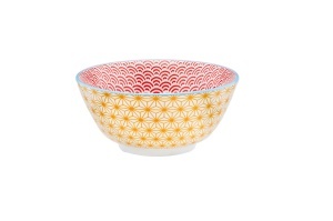 Set 6 Boluri Supa, Pattern Color, portelan, detalii manuale, Ø15cm, 600 ml - Img 5