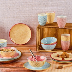 Set 6 Cani de cafea, portelan, 300 ml - colectia Pattern Color - Img 4