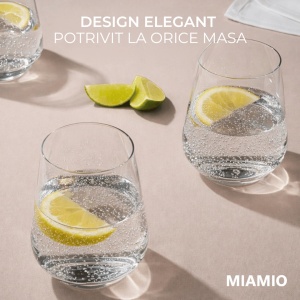 Set 6 pahare Riva pentru apă și long drink, sticlă transparentă, H 11 cm, 420 ml - Img 3