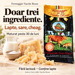 Branza italiana Formaggio Vacche Rosse, Antica Corte, maturata peste 30 luni - Img 4