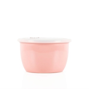 Caserola cu capac ermetic pentru depozitare alimente, Lätt Home, ceramica, roz, rotund, 650 ml - Img 3
