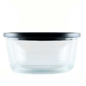 Caserola ermetica rotunda din sticla borosilicata 1650 ml, Lätt Home, capac cu vacuum, transparenta - Img 2