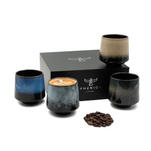 Cesti barista pentru cappuccino, Infinity, ceramica stoneware, set 4 x 220 ml