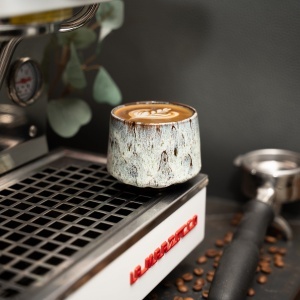 Cesti barista pentru cappuccino, Tibet Misty, ceramica stoneware, set 4 x 180 ml - Img 3