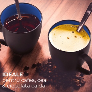 Serviciu de masa 6 persoane, set complet 30 piese, colectia Le Papillon, Cani, Boluri, Farfurii, ceramica, multicolor - Img 3
