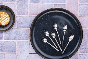 Set 24 Tacamuri inox OLAF, 6 persoane, 6 x Cutite, 6 x Linguri, 6 x Furculite, 6 x Lingurite, Otel inoxidabil, design rafinat, Argintiu mat - Img 4