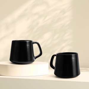 Set 4 Cani de cafea, colectia Luxe, ceramica, negru, 420 ml - Img 6