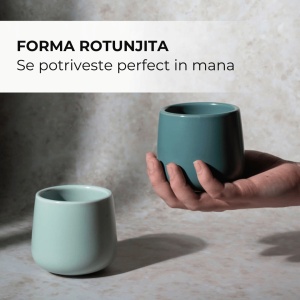 Set 4 Cani pentru cafea, colectia Nami, ceramica, Pastel Coast multicolor, 250 ml - Img 5